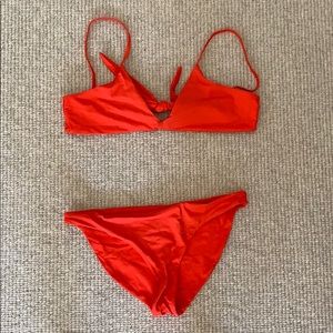 Marine Layer red bikini swimsuit